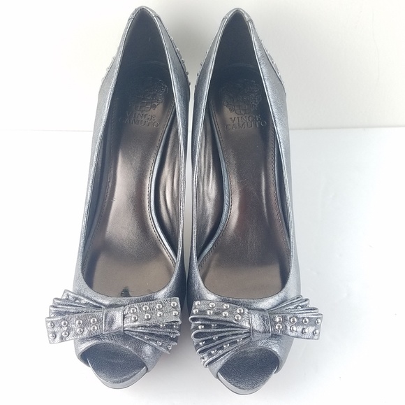 Vince Camuto size 10 Kanary Graphite Silver Heels - Picture 2 of 8